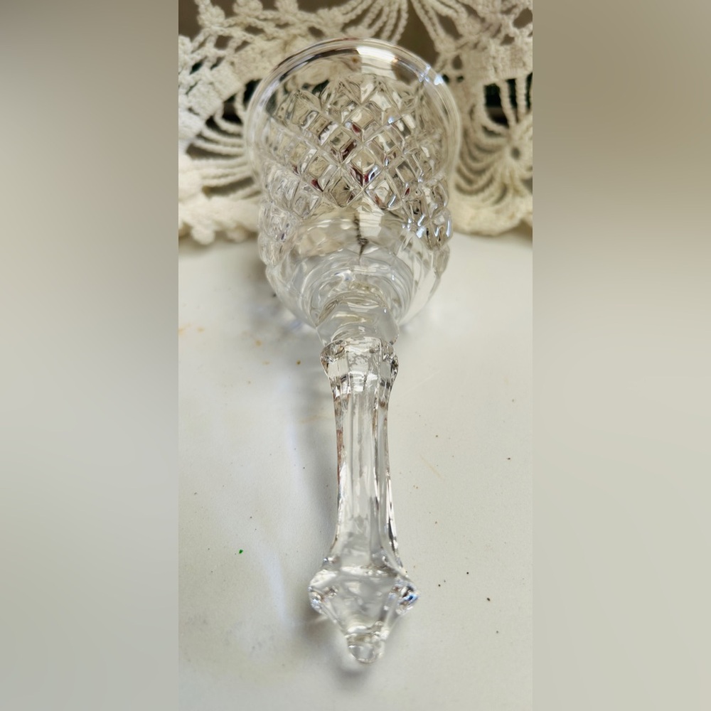 Lead Crystal Diamond cut bell.  New condition.  Cristal brand. Clear, bright. - Picture 4 of 4